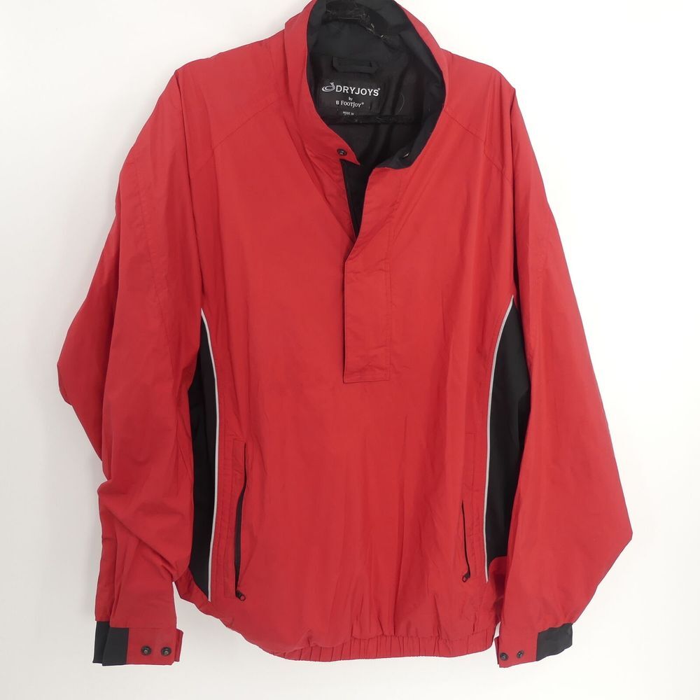 Dryjoys by FootJoy Long Sleeve‎ Golf Windbreaker Rain Jacket Red Men's XL